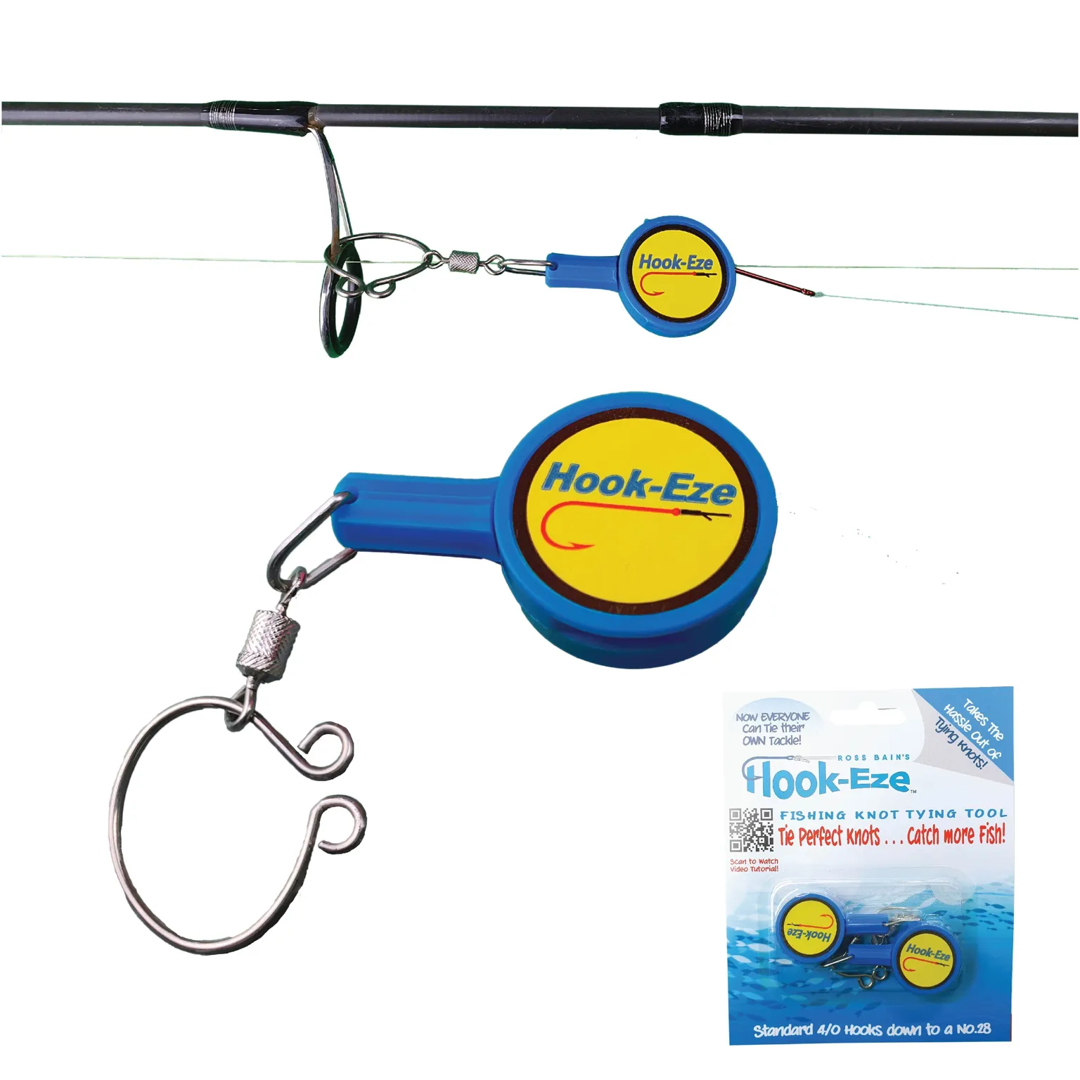 HookEze Fishing Knot Tying Tool (Standard) | Pack of 2