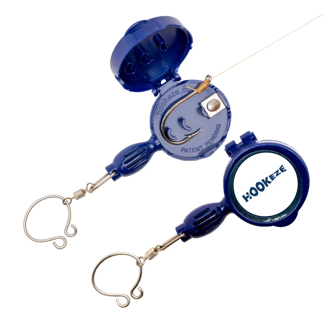 HookEze Fishing Knot Tying Tool (Large) | Pack of 2 | Red