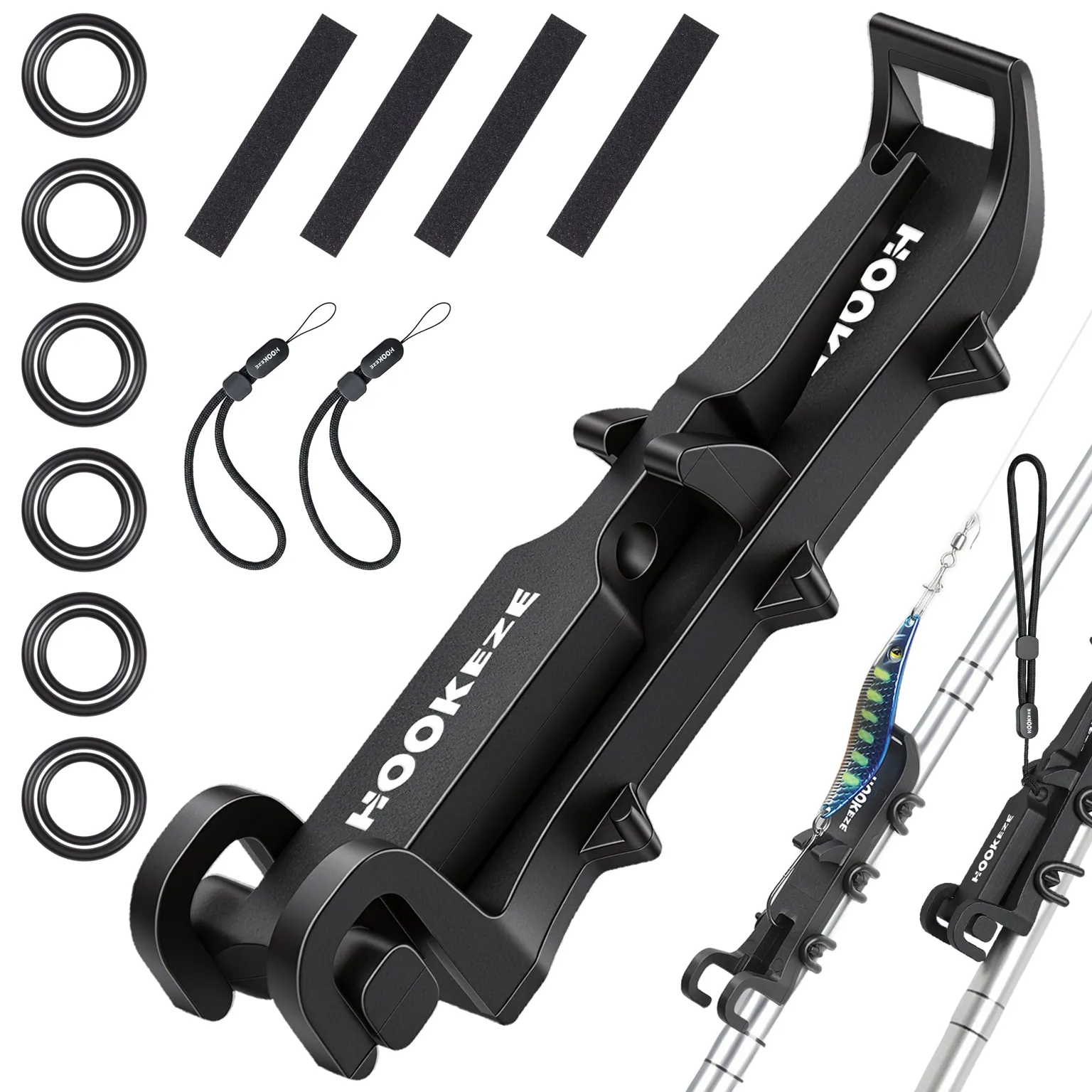 HookEze Wearable Fishing Rod Holder with Hook Clip